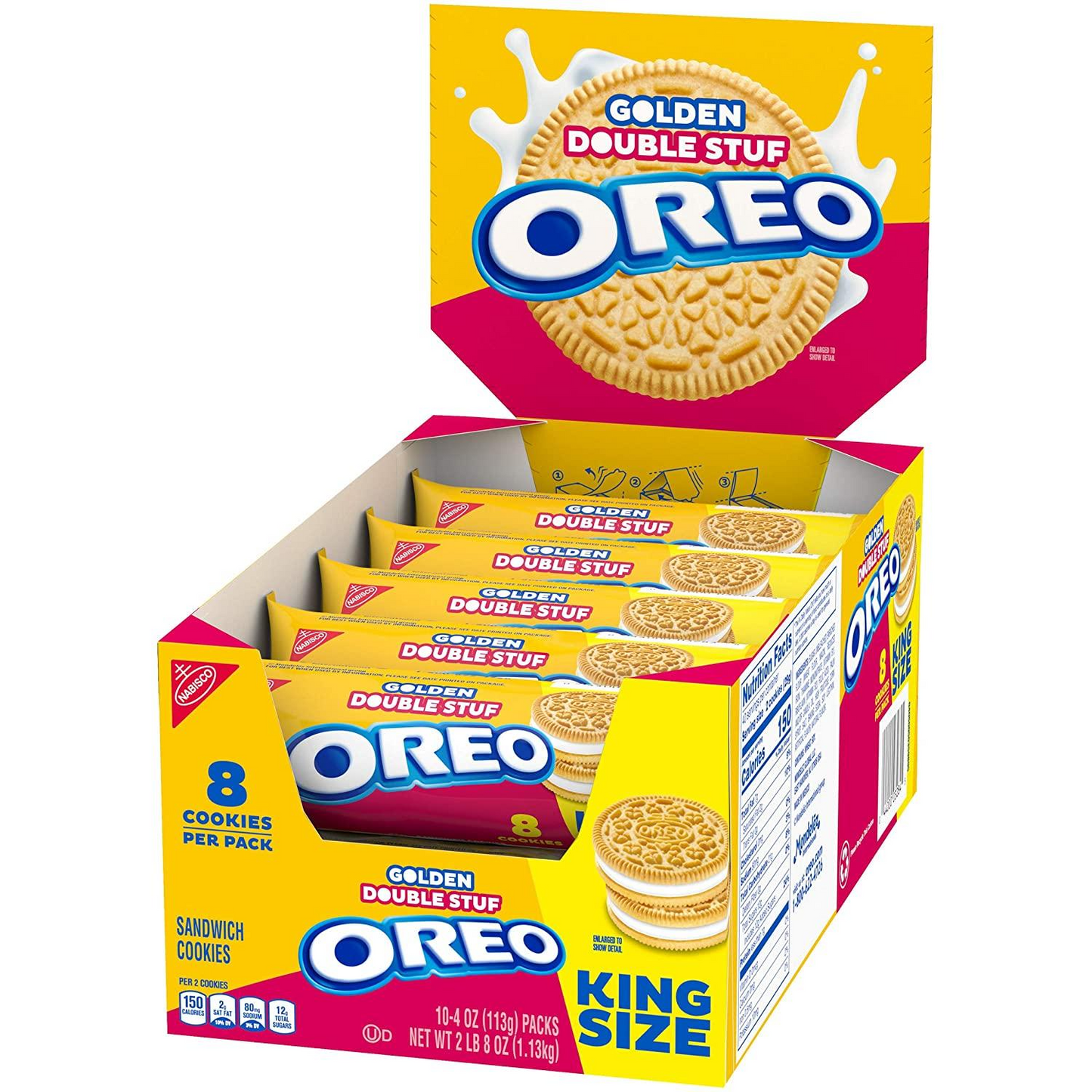 OREO - Golden Double Stuf Sandwich Cookies King Size