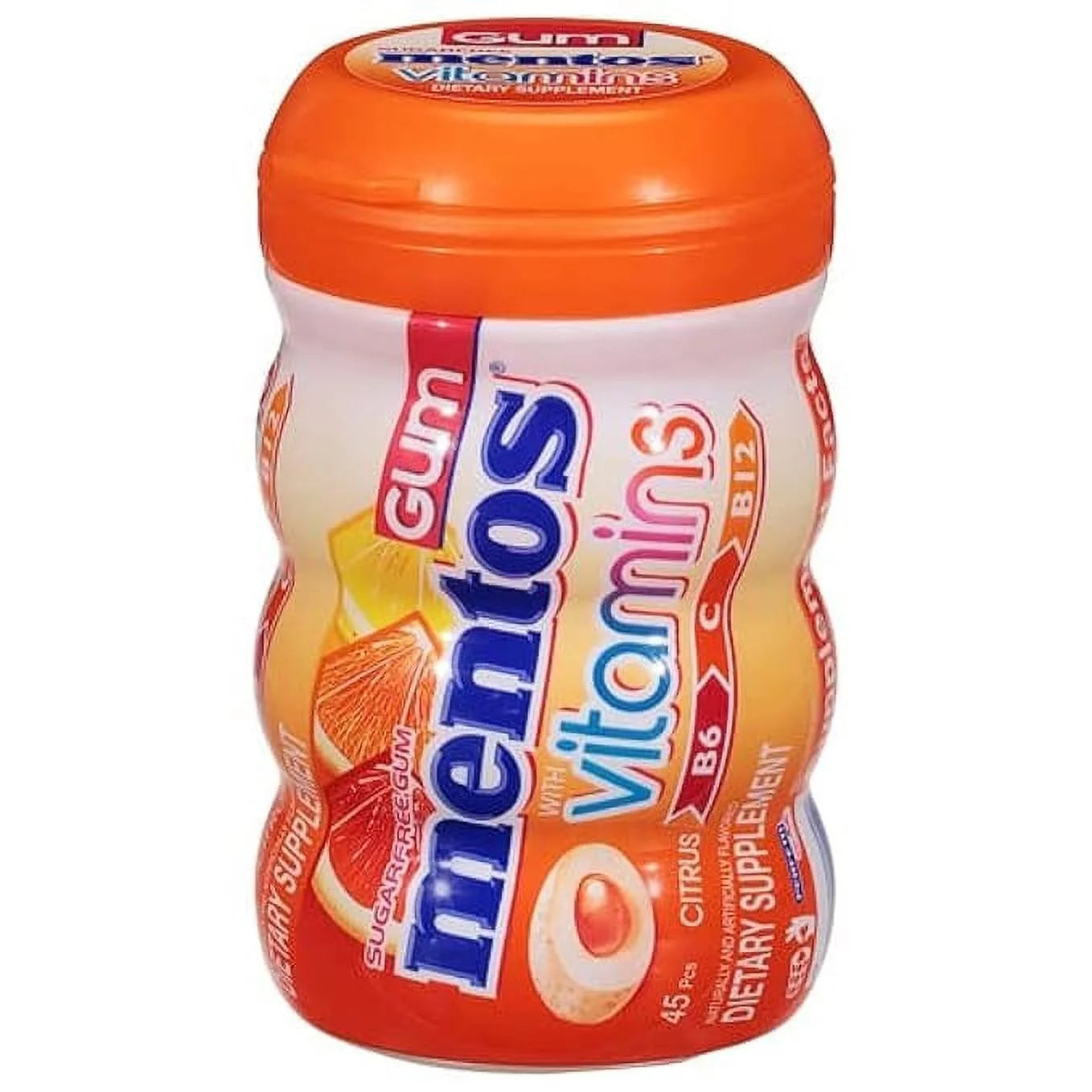 Mentos Sugar-Free Chewing Gum with Xylitol, Citrus Flavor