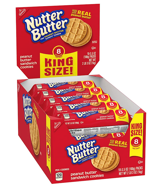 Nutter Butter Peanut Butter Sandwich Cookies King Size